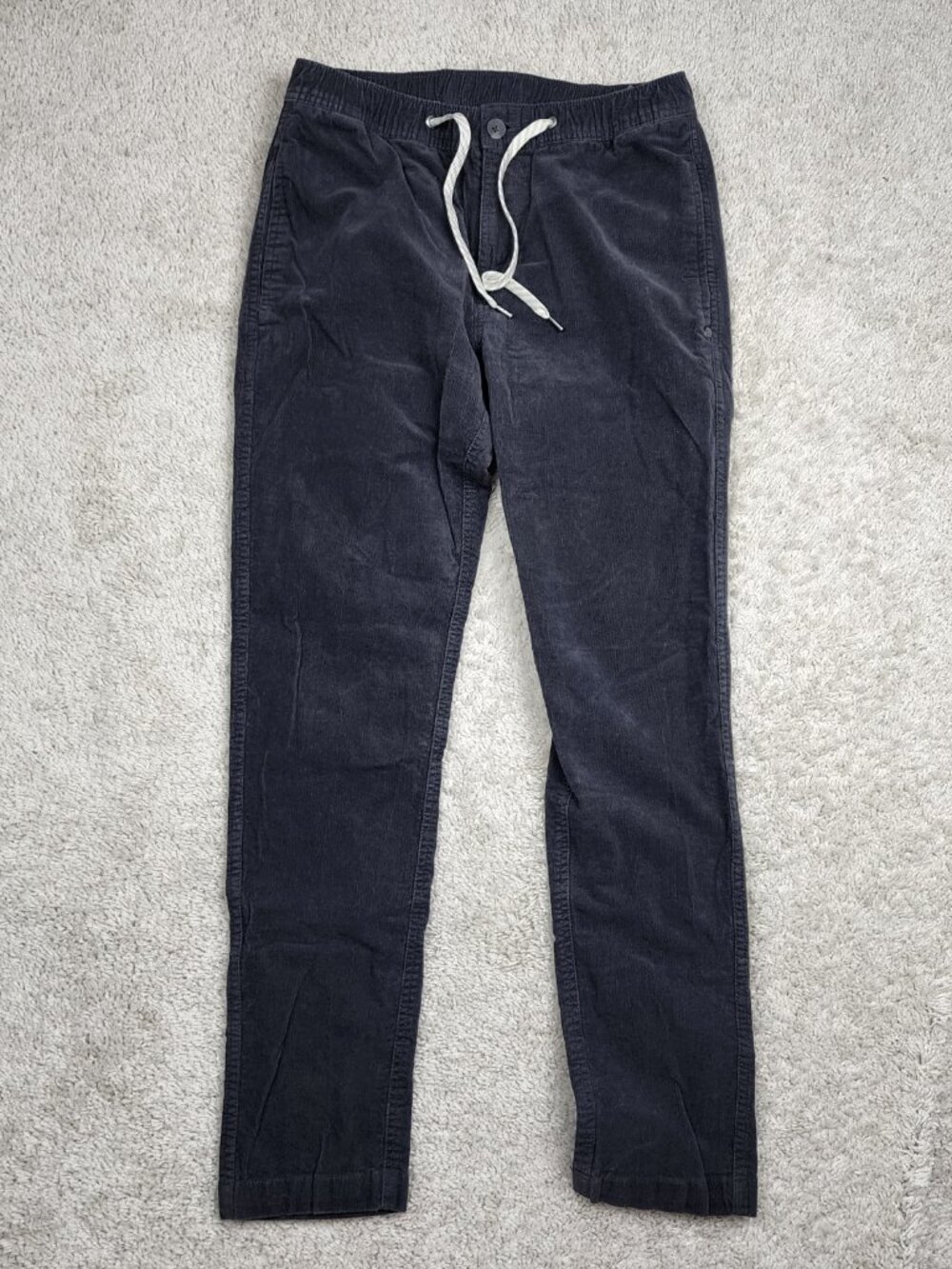 Vuori Optimist Corduroy Pants Mens V440 Grey Casual Drawstring Waist Small S USA - Picture 2 of 8